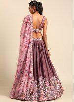 Sterling Georgette Brown Embroidered A Line Lehenga Choli