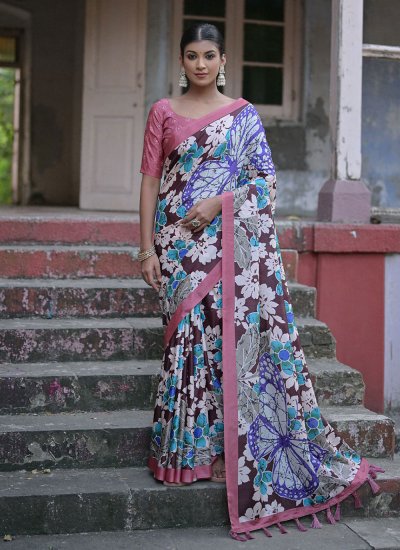 Stupendous Cotton Silk Printed Trendy Saree