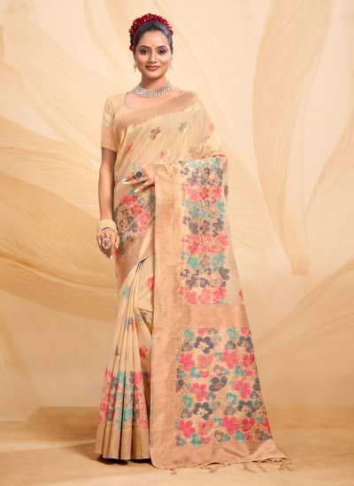 Suave Gold Designer Traditional Saree