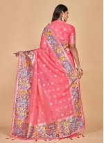 Subtle Kanjivaram Silk Pink Trendy Saree