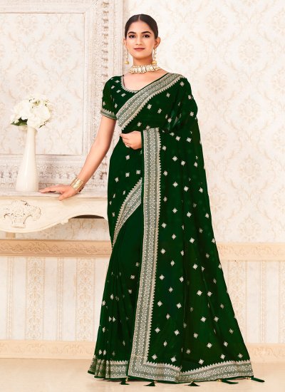 Titan Green Trendy Saree