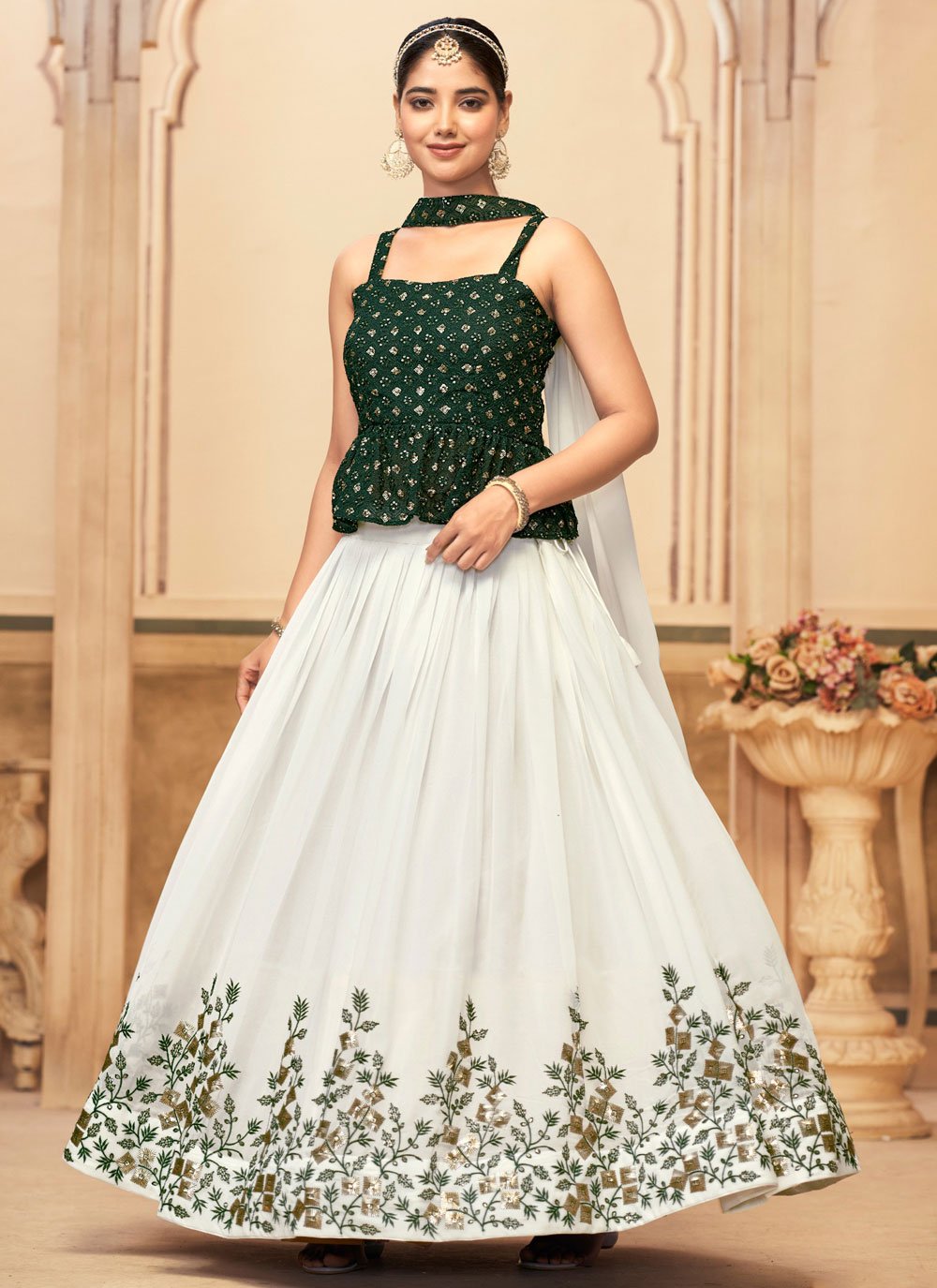 white and green combination dress Azazie Maxi Dresses A-Line Wedding Guest Semi-Formal Dresses Scoop Green and White