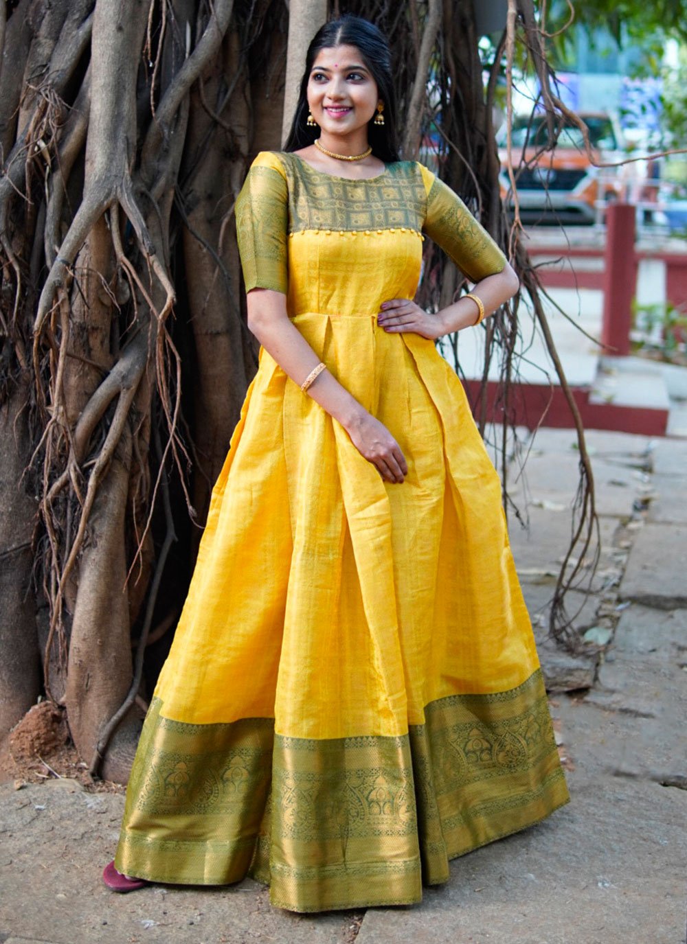 anarkali dress designs from saree Anarkali Dresses Made From Old Sarees Anarkali Design From Saree Saree Suit Old Dress Pattern Made From