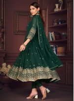 Trendy Salwar Suit Embroidered Georgette in Green