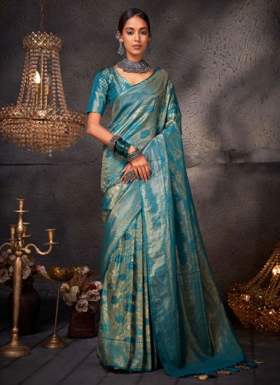 Unique Kanjivaram Silk Party Contemporary Style Saree