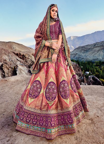 Versatile Multi Colour Banarasi Silk Trendy Lehenga Choli
