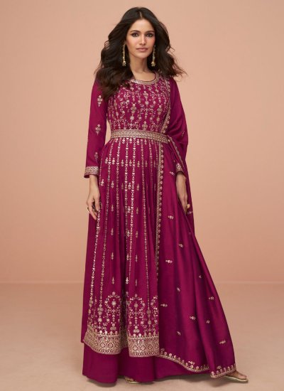 Vibrant Embroidered Wedding Readymade Designer Suit