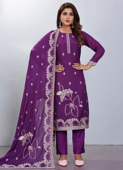 Violet Ceremonial Designer Salwar Suit