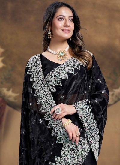 Vivid Silk Embroidered Classic Saree