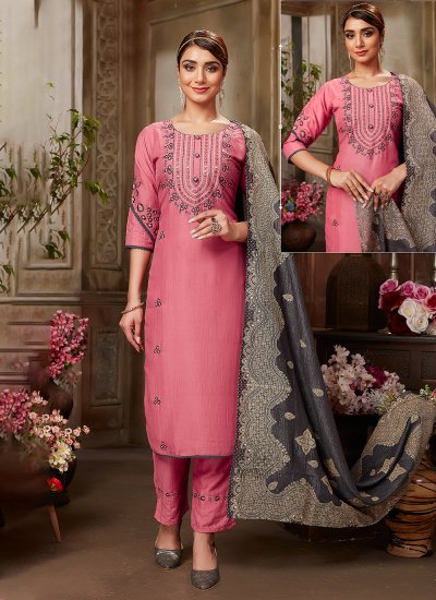 Voluptuous Pink Engagement Designer Salwar Suit