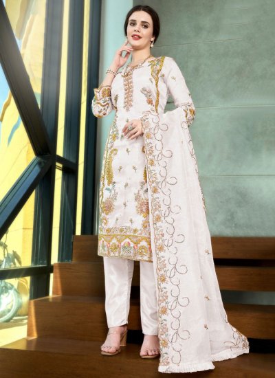Glass Cotton Churidar Salwar Suit - Dial N Fashion