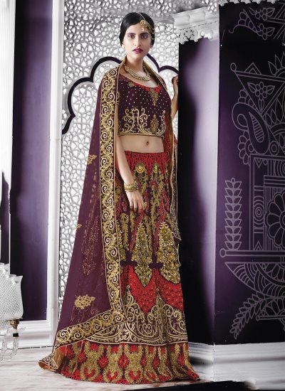 Designer Wedding Wear Ruby Wine Colour Bridal Lehenga at Rs 3000 | Wedding  Lehenga in Surat | ID: 18386980048