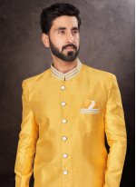 Yellow Buttons Indo Western