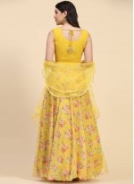 Yellow Embroidered Readymade Lehenga Choli