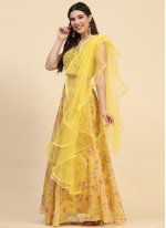 Yellow Embroidered Readymade Lehenga Choli