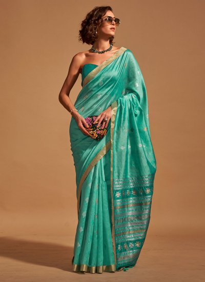 Zesty Weaving Ceremonial Trendy Saree