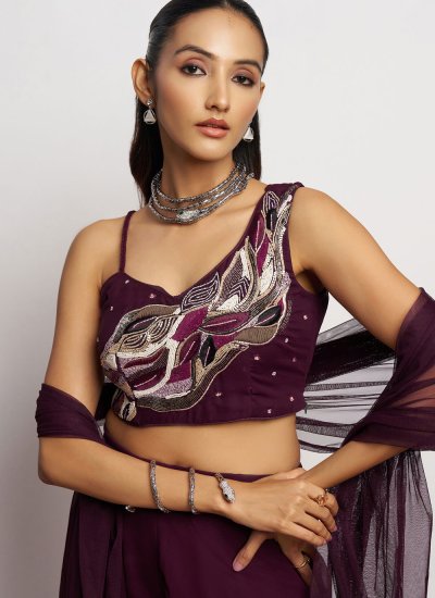Adorable Crystal Georgette Readymade Style
