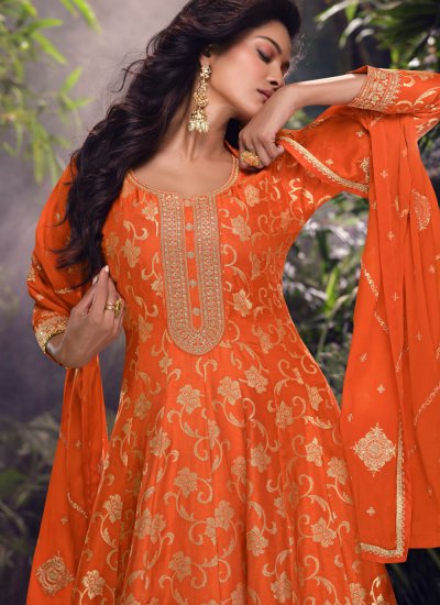 
                            Awesome Jacquard Silk Designer Salwar Suit