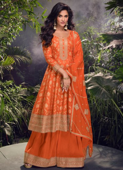 Awesome Jacquard Silk Designer Salwar Suit