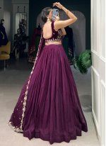 Baronial Organza Plain Trendy Lehenga Choli