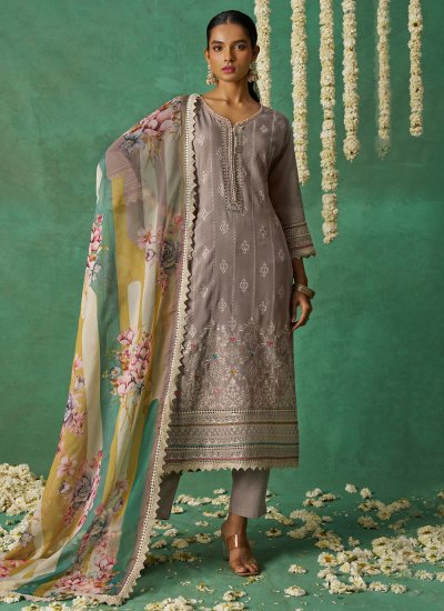 Beige Color Salwar Kameez