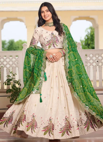 Blissful Sequins Silk Readymade Lehenga Choli