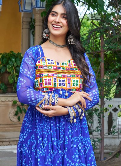 Blue Color Trendy Gown
