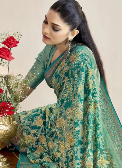 
                            Cherubic Jacquard Work Party Trendy Saree
