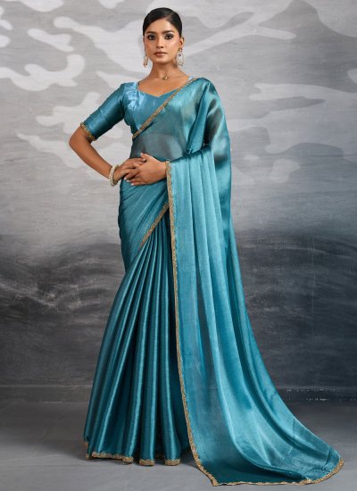 Chiffon Traditional Saree in Blue