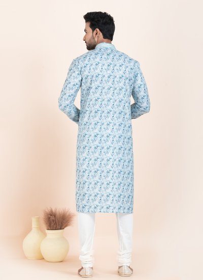 
                            Cotton Fancy Kurta Pyjama in Multi Colour