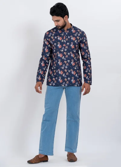 Cotton Multi Colour Short Kurta