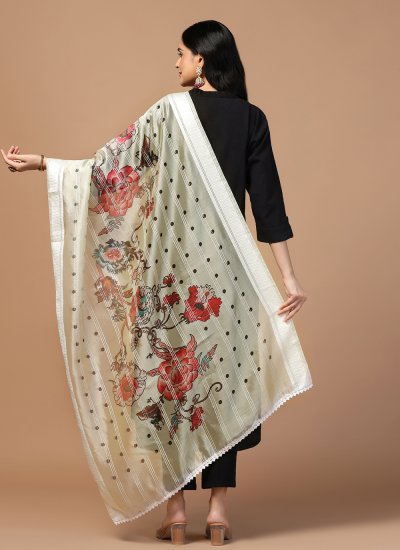 
                            Cream Party Dupatta