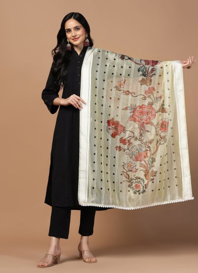 Cream Party Dupatta