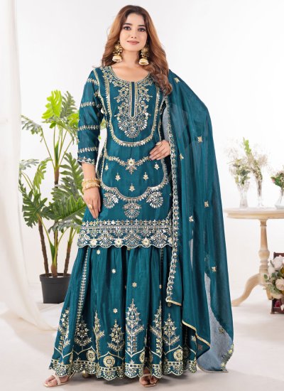 Delightsome Sequins Festival Palazzo Salwar Kameez