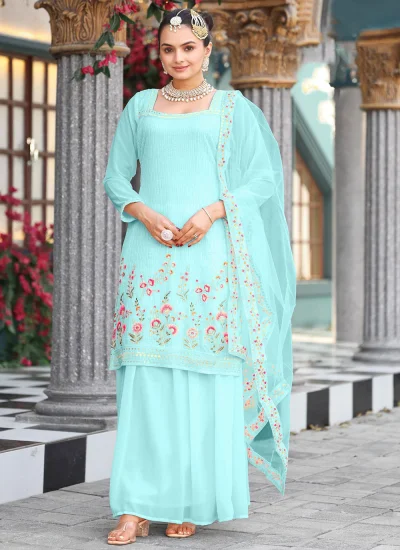 Deserving Embroidered Georgette Lehenga Choli