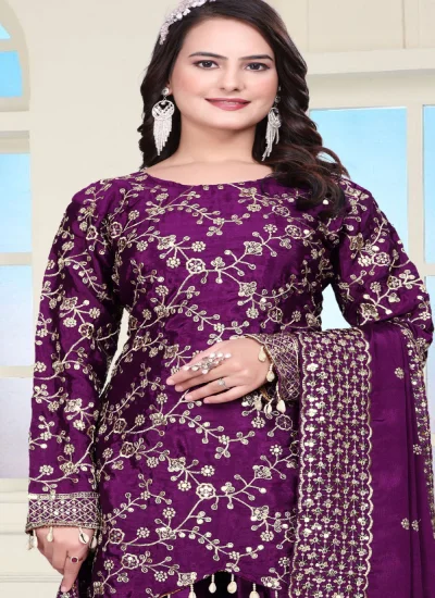 
                            Elite Embroidered Trendy Palazzo Salwar Kameez