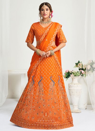 Engrossing Silk Embroidered Designer Lehenga Choli