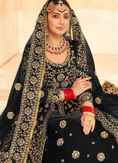 
                            Ethnic Black Sequins Lehenga Choli