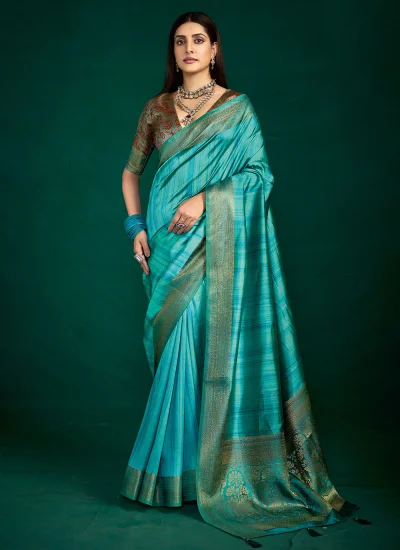 Firozi Ceremonial Classic Saree