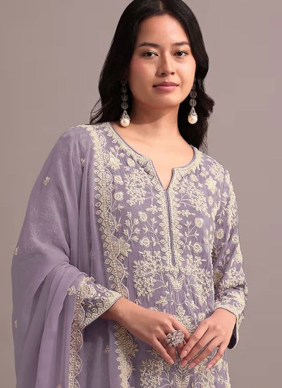 
                            Flawless Lavender Festival Designer Salwar Kameez