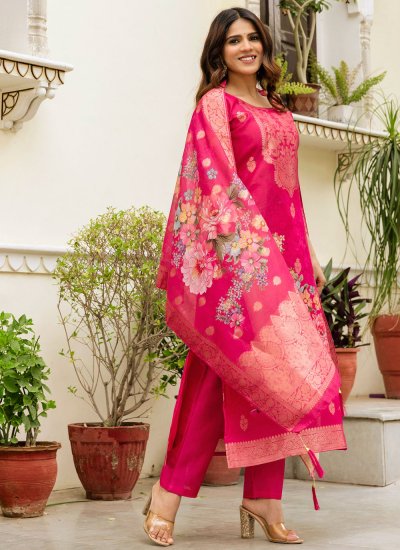 
                            Genius Woven Chanderi Cotton Salwar Kameez