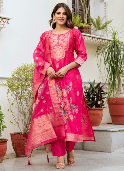Genius Woven Chanderi Cotton Salwar Kameez