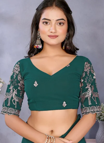 
                            Georgette Rama Classic Saree