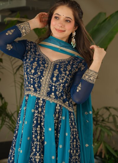 Girlish Faux Georgette Trendy Gown