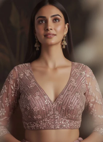 
                            Glitzy Lehenga Choli For Engagement