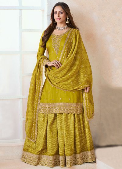Green Embroidered Designer Lehenga Choli