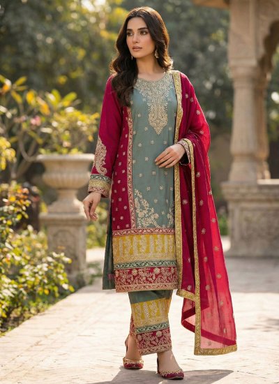 Grey Color Salwar Kameez