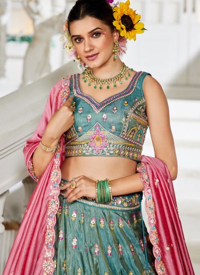 
                            Gripping Embroidered Ceremonial A Line Lehenga Choli