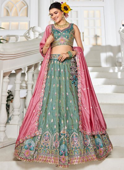 Gripping Embroidered Ceremonial A Line Lehenga Choli