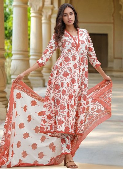 
                            Haute Cotton White Salwar Suit